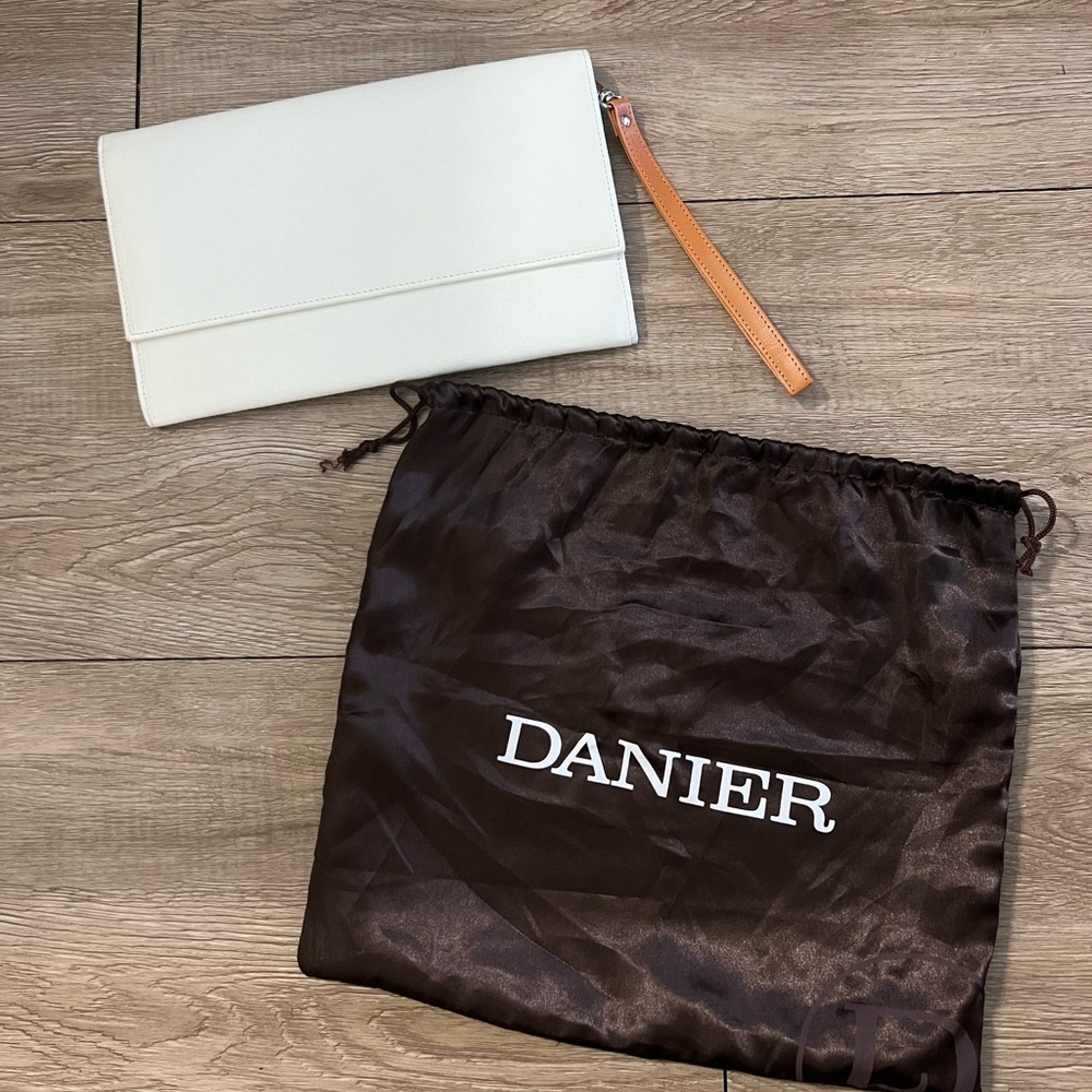 Danier White Leather Travel Clutch